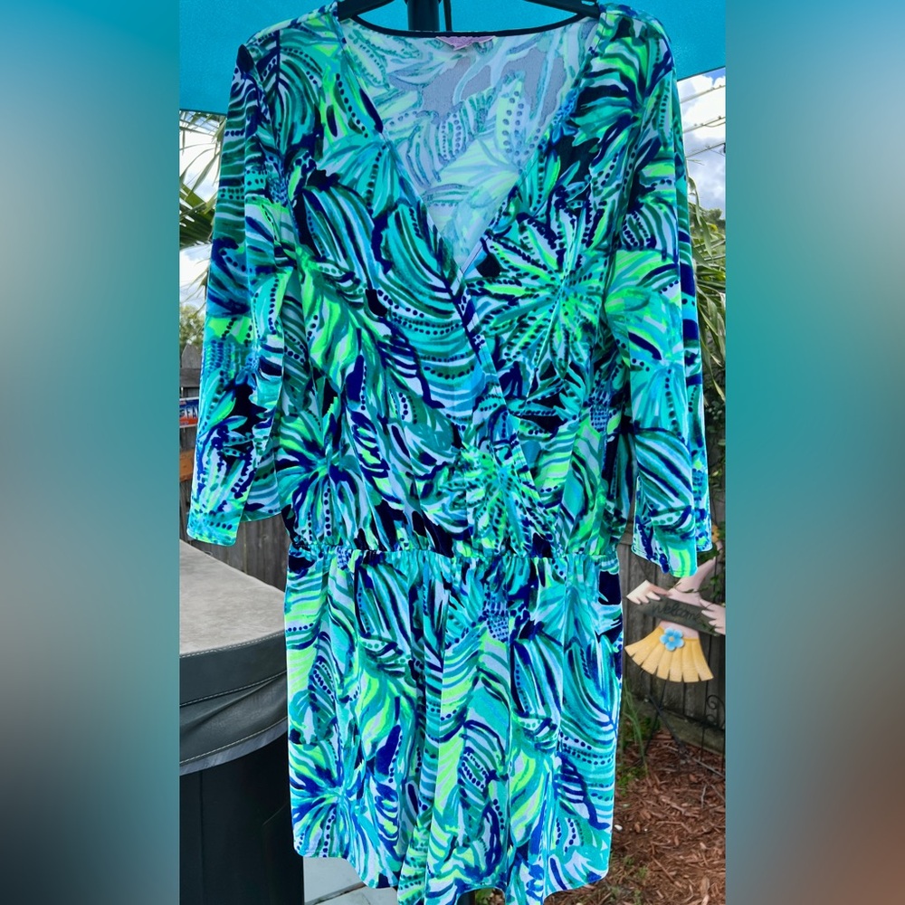 Lilly Pulitzer velour romper